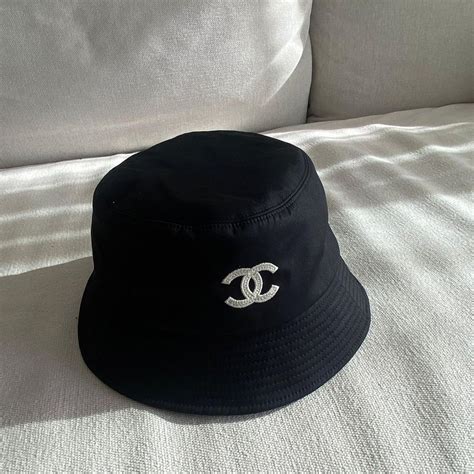 chanel fur bucket hat.